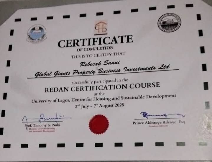REDAN Certificate